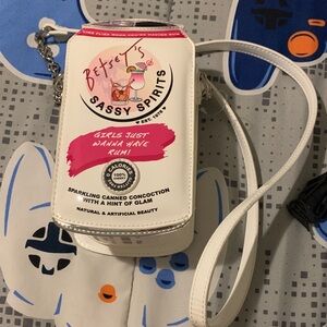 Betsey Johnson Pink and White Crossbody Bag